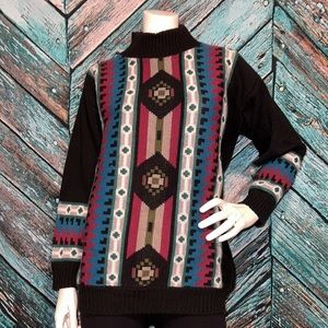 📺 VINTAGE 90’s Southwestern Design Sweater, S/M